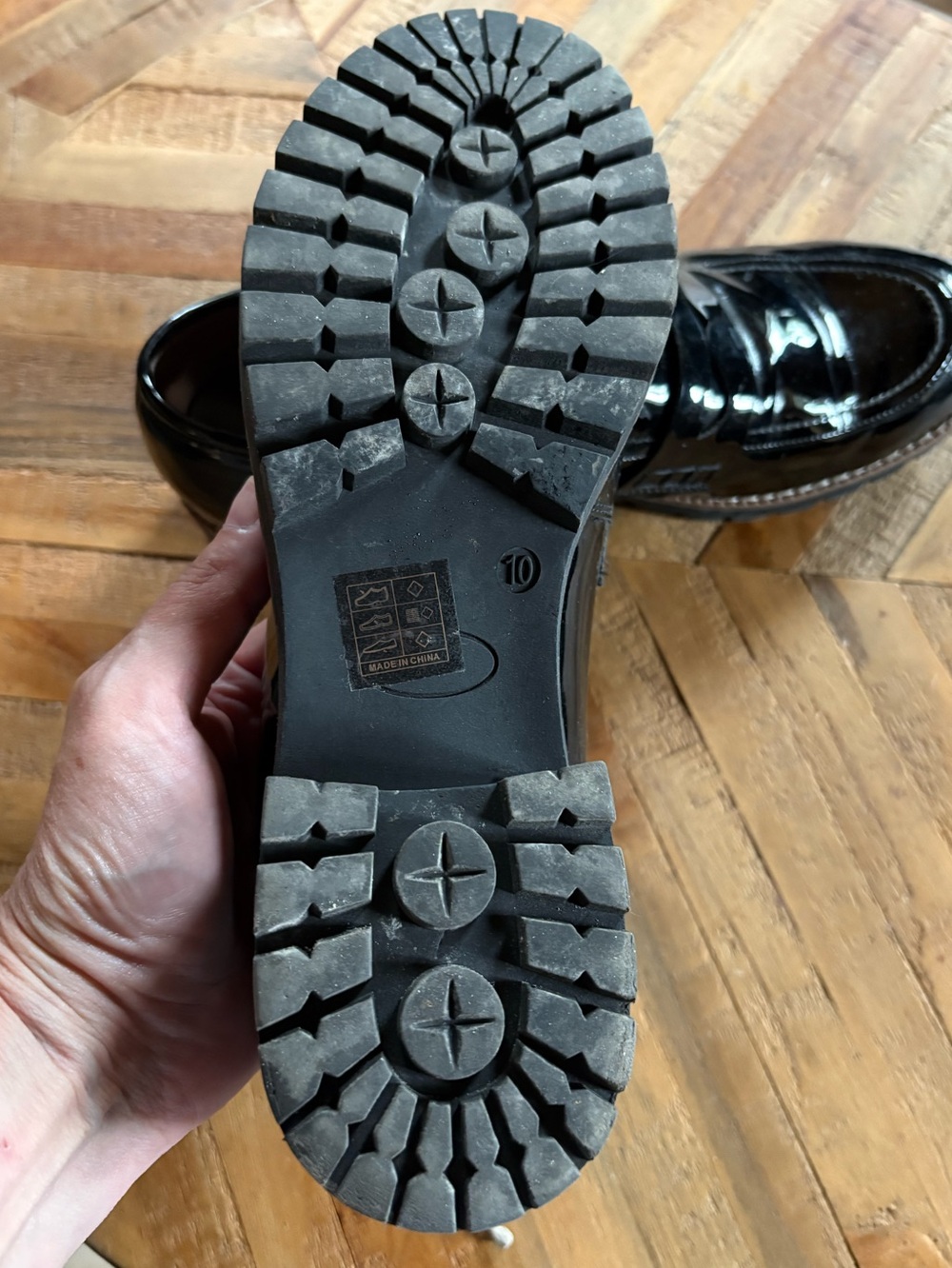 Dream Pairs Black Vegan Patent Leather Penny Loafers - Picture 4 of 9